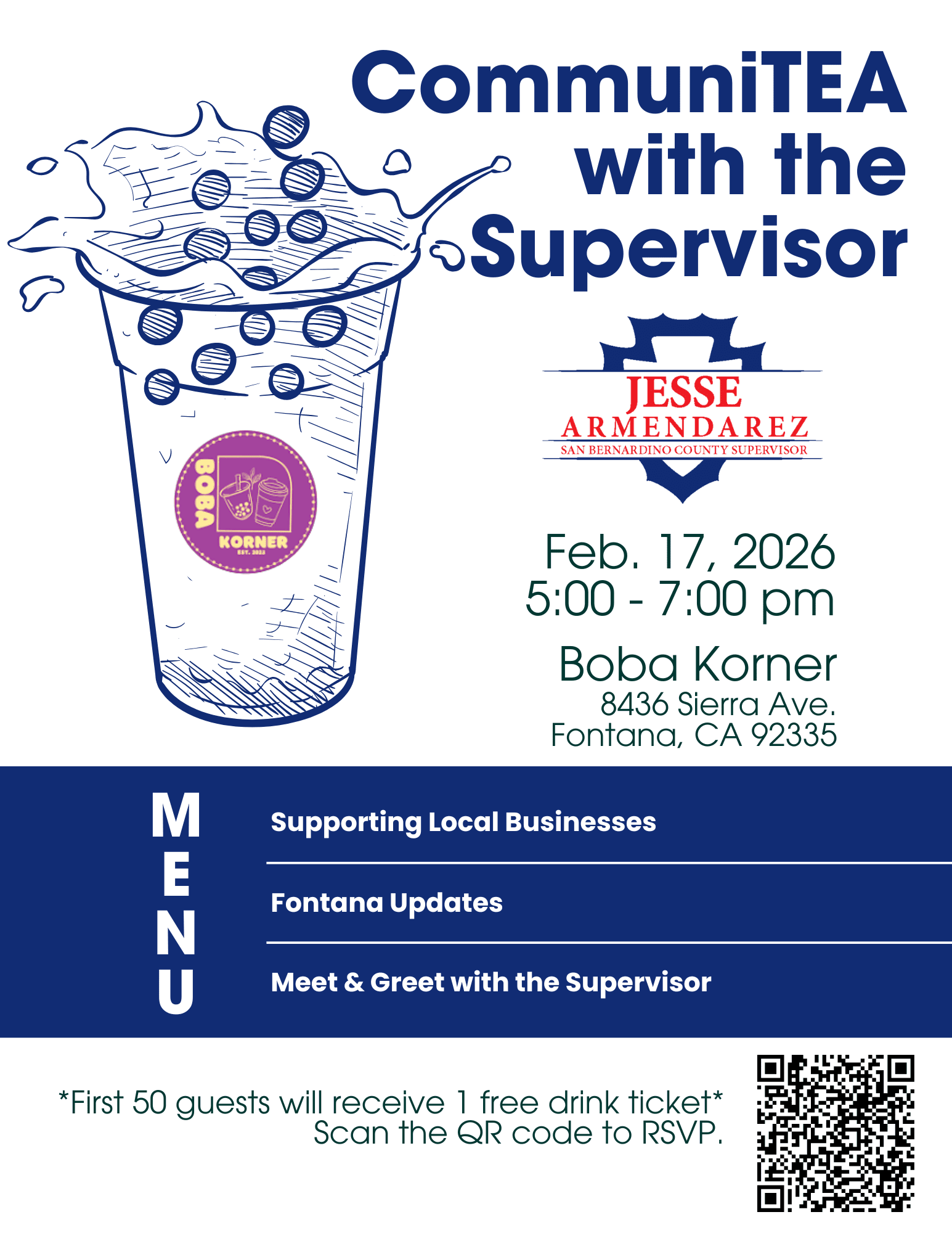 Community Event with supervisor armendarez