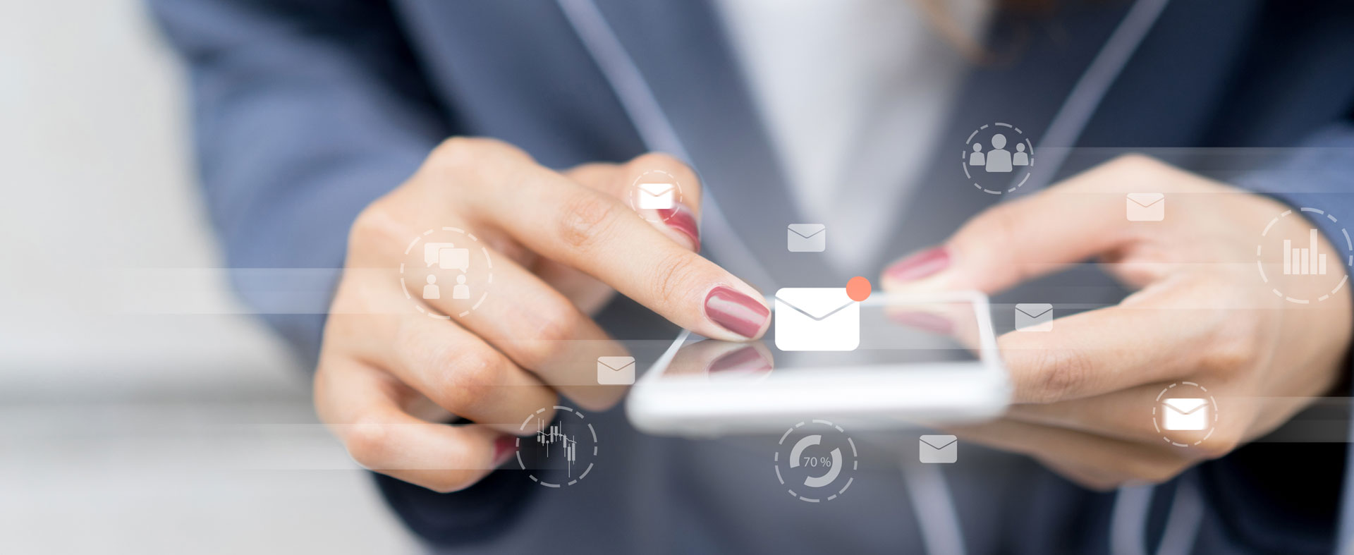 Picture of woman using a cell phone