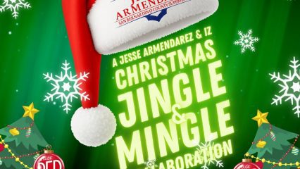 festive flyer for Holiday party