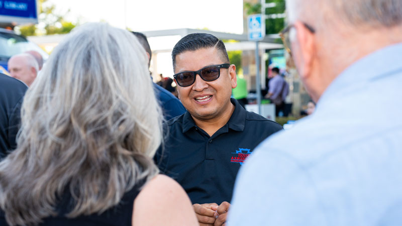 Supervisor Baca, Jr. talks to constituents